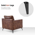thumbnail image 6 of MCombo Modern Accent Chair, Faux Leather Upholstered Lounge Armchair, Single Sofa Chairs for Living Room Office 4629, 6 of 9