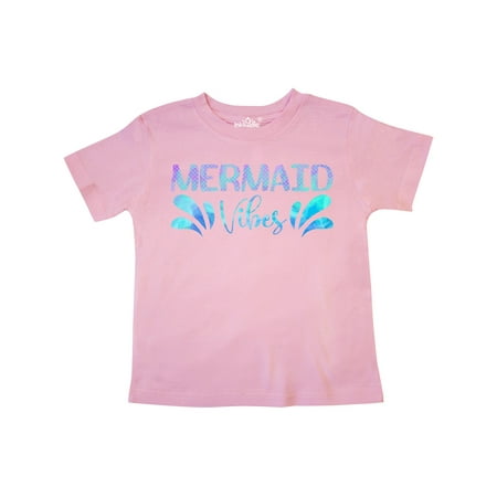 

Inktastic Mermaid Vibes Text in Blues Gift Toddler Boy or Toddler Girl T-Shirt
