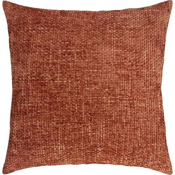 hometrends Rust Velvet Decorative Pillow, 18"x18"