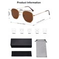 thumbnail image 5 of KWATE Square Polarized Sunglasses for Women Men Small Hexagonal Polygon Mirrored Lens, 5 of 5