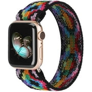 TOYOUTHS Compatible with Apple Watch Band 42mm 44mm Elastic Scrunchie Strap Women Men Stretch Pattern Fabric