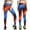 Blue, variant on Juslio Pants for Women Sweat Running Print Elastic Yoga High Waisted Blue Womens Leggings