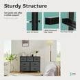 thumbnail image 6 of Lockers for Bedroom with 7 Fabric Drawers, Tall Chest Organizer Units for Clothing, Closet, Kidsroom, Storage Tower with Cabinet, Metal Frame, Wooden Top, Lightweight Nursery Furniture - Gray, 6 of 6