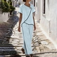 thumbnail image 2 of Two Piece Pant Set For Women Button Slit Hem Business Casual Daywear Summer Casual Pull On Travel Wear Relaxed Fit Straight Leg Wide Leg High Rise, 2 of 6
