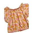 thumbnail image 3 of Jessica Simpson Girls' Off The Shoulder Blouse with Ruffle Sleeves, Sizes 4-16, 3 of 5