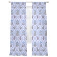 thumbnail image 2 of Spring Floral Sheer Curtains 96 Inches Long 2 Panels Set, Window Sheer Curtains for Living Room/Bedroom, Retro Flowers Leaves Botanical Light Blue Light Filtering Rod Pocket Curtain 52''x96''x2, 2 of 8