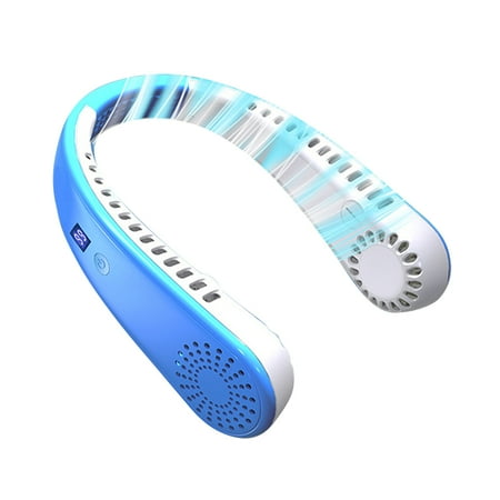 

YUANHUILI Bladeless Neck Fans Comfortable Neckband Fan Outdoor Accessories (Blue A)
