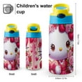 thumbnail image 2 of Hello Kitty Bottles with Pop-Open, 350 Ml Water Cup for Boys Girls Kids, Reusable Leakproof Tumbler, 304 Stainless Steel, Keeps Drinks Cold, 2 of 8