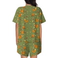 thumbnail image 3 of Kdxio Squirrel And Nuts Print Pajamas Sets for Women Short-Sleeved Pjs with Lounge Shorts Two Piece Sleepwear S-4XL, 3 of 9