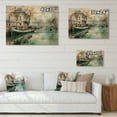 thumbnail image 4 of Designart "Saintmartin Reflections Paris Canal wall art I" Cityscapes Print on Natural Pine Wood, 4 of 5