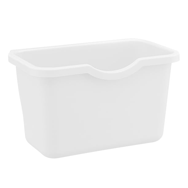 BRIGHTFUFU Cestos de basura de plástico, multifuncionales, colgantes, para escritorio, para reciclaje (blancos)