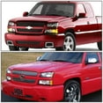 thumbnail image 5 of DNA Motoring For 03-06 Chevy Silverado Avalanche OE Style Headlight Lamp Pair Black Amber, 5 of 5