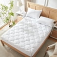 thumbnail image 6 of Yalamila Twin Size Waterproof Mattress Pad, 8-21" Deep Pocket, White Quilted Fitted Topper Protector, Anti-Slip Ultra Soft Breathable Noiseless Washable, 6 of 9