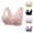 Pink, variant on Front Closure Bras for Older Women Front Snap Plus Size Wireless Seamless Racerback Push Up Bralettes Everyday Bra