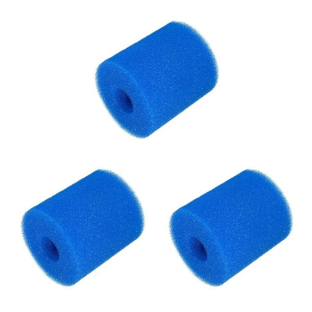Filtros de piscina reutilizables Yuarrent cartucho de esponja repuestos limpieza de gimnasio Azul 10.2x9.3x3cm