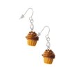 thumbnail image 3 of Delight Jewelry Resin Vanilla Cupcake with Chocolate Frosting Silver tone Infinity French Earrings, 3 of 4