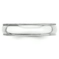 thumbnail image 2 of Bande Demi-Ronde Milgrain Légère en Or Blanc 10K 5mm Taille 4.5, 2 of 3