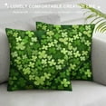 thumbnail image 3 of Nawypu  St Patricks Day Spring Pillow Covers  Green Heart Shamrock Couch Pillow Cases Lucky Clover Throw Pillows Set of Farmhouse Decorations for Home Room Cushion Outdoor, 3 of 5