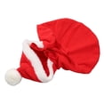 thumbnail image 4 of Capa navideña para mascotas, cálida, suave y agradable para la piel, linda capa con capucha para perro, ropa para cachorro, gato, rojo, XS, 4 of 14