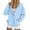 A-Blue, variant on Women's Hoodie Casual Solid Color Full Sleeve Button Front Jacket Soft Warm Winter Outerwear Cozy Pullover Sweatshirt Everyday Wear Hoody Sweat Tops