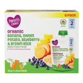 thumbnail image 1 of Parent’s Choice Organic Banana, Sweet Potato, Blueberry& Brown Rice Baby Food Purée, 1 of 5
