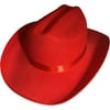 New Childs Country Red Cowboy Cow Boy Felt Costume Hat