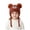 Brick Red, variant on Kids Knit Trapper Hat with Ears Winter Warm Earflap Cap with Ties for Toddlers Fleece Lined Cold Weather