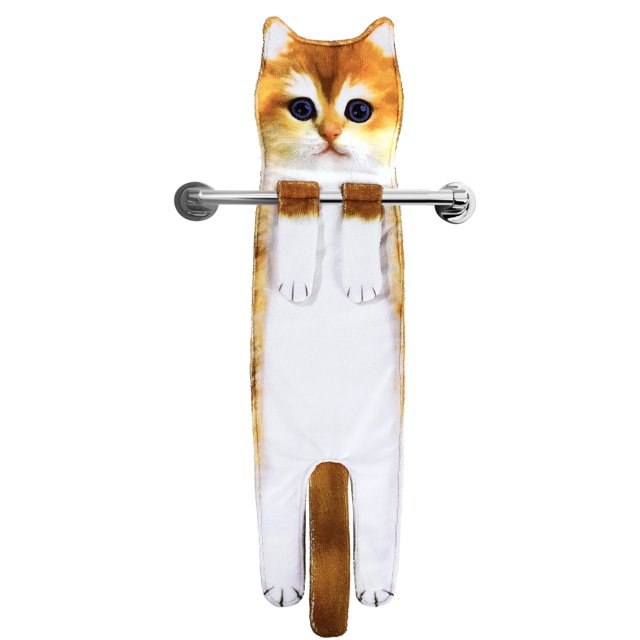 Toalla de mano AGRIMONY Cat Funny para baño y cocina - Cute D