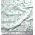 thumbnail image 1 of Soimoi Green Cotton Jersey Fabric Black Sketch Floral Print Fabric by the Yard 58 Inch Wide, 1 of 1