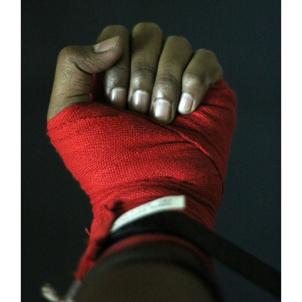 Boxer Hand Tape Fight Boxing Fingers Fighter20 Inch By 30 Inch Laminated Poster With Bright