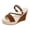 Brown, variant on 2-Ways Convertible Slingback Slides Platform Wedge Sandals with Back Straps Fashion Casual Espadrilles Chunky ultra High Heels Dress Slip on Summer Shoes Gold Size 9.5