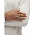 thumbnail image 5 of PalmBeach Jewelry Men's Created Ceylon Blue and White Sapphire Ring 3.31 TCW in 18k Gold-Plated or Platinum-Plated Sterling Silver, 5 of 7