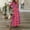 Hot Pink#1, variant on GaThRRgYP Sun Dresses for Women Plus Size,Womens Spring and Summer V-Neck Solid Casual Short Sleeved Long Dress Green XL