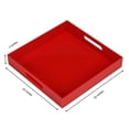 thumbnail image 2 of Sturdy Red Acrylic Serving Tray with Handles-10x10Inch-Serving Coffee,Appetizer,Breakfast,Butler-Kitchen Countertop Tray-Makeup Drawer Organizer-Vanity Table Tray-Ottoman Tray-Decorative Tray, 2 of 7
