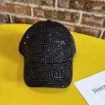 thumbnail image 1 of RV Gorra de béisbol para mujer con purpurina de diamantes de imitación y lentejuelas brillantes, color negro Rojo Verde, 1 of 2