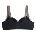 thumbnail image 2 of Women‘s Plus Size Bras Full Figure Lace Double Layer Ultimate Comfy Original Wirefree Support Bra Black D 44 Unique Bargains Sujetadores Básicos, 2 of 6