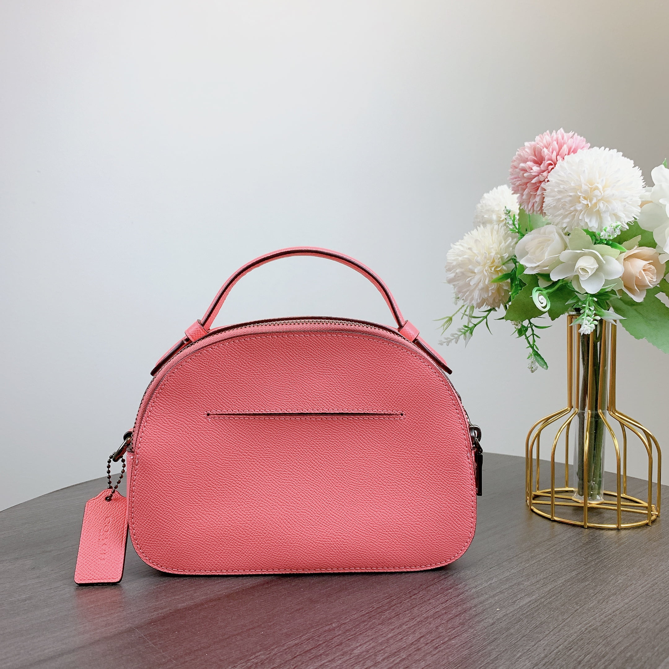 Coach 1589 Serena Satchel Purse Top Handle Crossbody Pink Lemonade Walmart