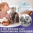 thumbnail image 2 of 2-in-1 Cat Calming Diffuser Kit with 48ml Pheromone Refill - 60-Day Continuous Stress & Anxiety Relief for Cats - Stop Furniture Scratching, Urine Spraying, and Conflict - Safe Drug-Free Natural Solu, 2 of 9