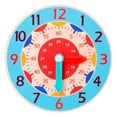 thumbnail image 1 of Light Blue Wooden Learning Clock Toy Time Telling Educational Puzzle Numbers Colors Cognitive Development Early Math Skills Teaching Aid For Kids 7.44X0.98 Inch 0.07 Lbs, 1 of 5