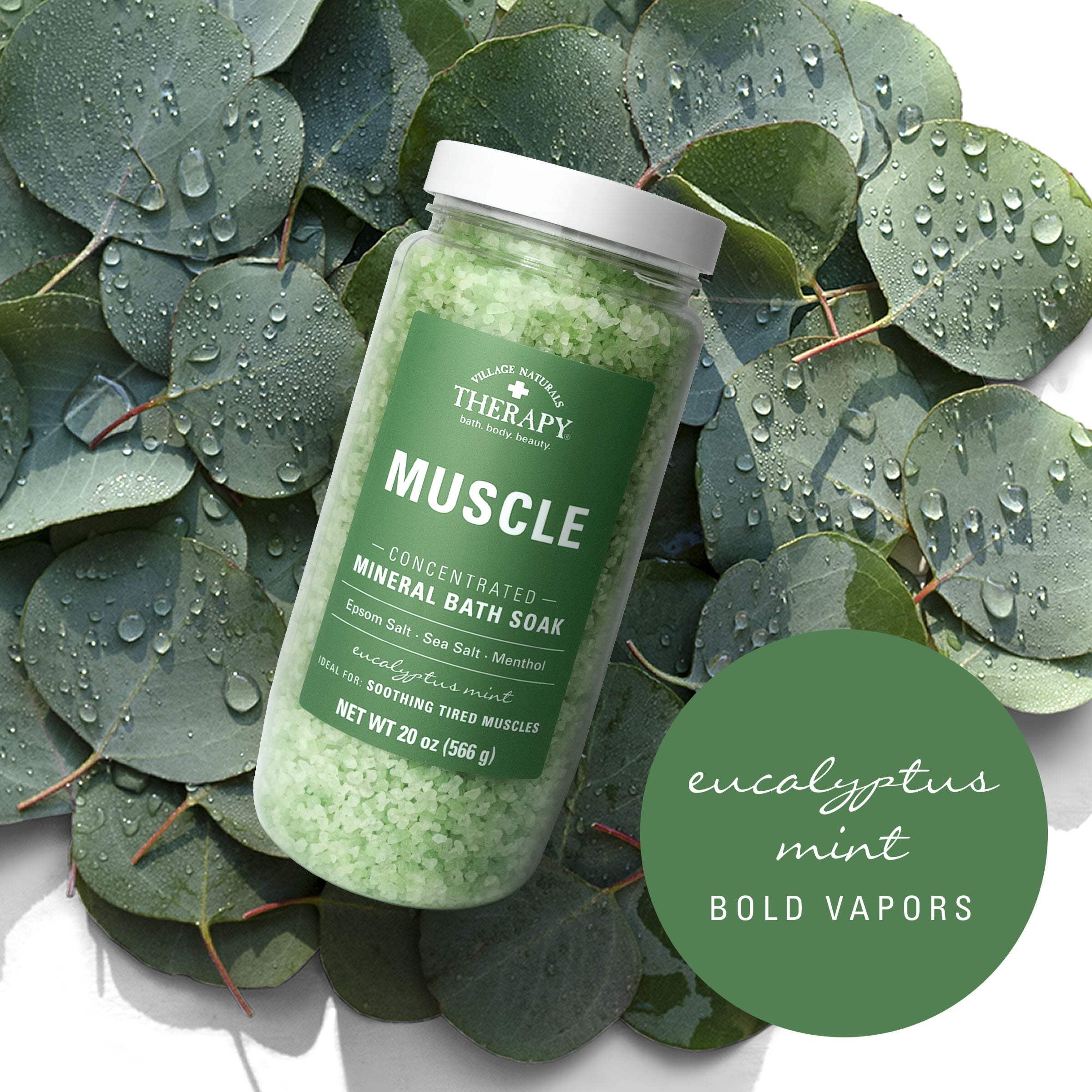 (12 pack) Village Naturals Therapy Muscle Relief Concentrated Mineral Bath Soak, 2 oz.