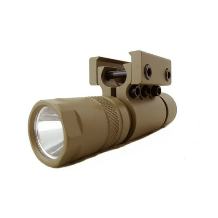 Monstrum Tactical 90 Lumens LED Flashlight with Rail Mount and Detachable Remote Pressure