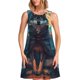 thumbnail image 1 of Fotbe Starry Sky Moon Wolf Leader Vestido de Verano sin Mangas para Mujer – Vestido Midi Línea A, Estilo Camiseta Floral, Vestido Playero Casual y Fluido, 1 of 7