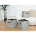 thumbnail image 6 of REGALWOVEN Storage Cube, 3 Pcs Fabric Storage Bin with Handle for Shelves Closet, Collapsible Storage Basket for Organizing Clothes Books Gray 11*11*11in, 6 of 6