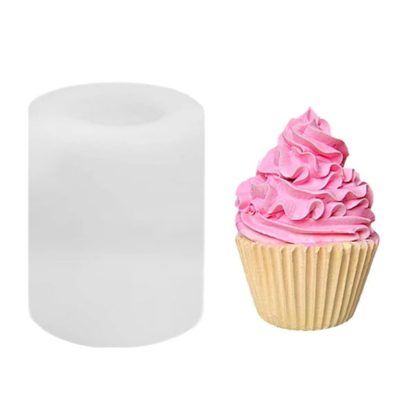 3D Ice Cream Silicone Candle Molds, Swirl Cupcake Cookie Pastry Mold Ice Cream Cup Cake Cone Soap Clay Aromatherapy Molds