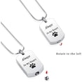 thumbnail image 3 of For Pet Cat's Dog's Ashes Cremation Jewelry Urn Necklace for Ashes, Always in My Heart Paw Print Keepsake Pendant Locket for Pet Cat's Dog's Ashes, 3 of 6
