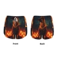 thumbnail image 3 of Pofeuu Candle Shepherd Dog Print Women's Athletic Shorts Running Workout Shorts Tummy Control Quick Dry Gym Shorts with Pockets Double layer sports shorts-Large, 3 of 7