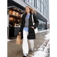 thumbnail image 4 of Wantdo Women's Recycled Winter Coat Hooded Winter Jacket Quilted Parka Coat Black L, 4 of 10