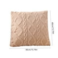 thumbnail image 4 of Taotanxi Geometric Jacquard Plush Throw Pillow Covers for Couch Bed Sofa Farmhouse Neutral Solid Color Soft Cushion Covers (Khaki,15.7"x15.7"), 4 of 7