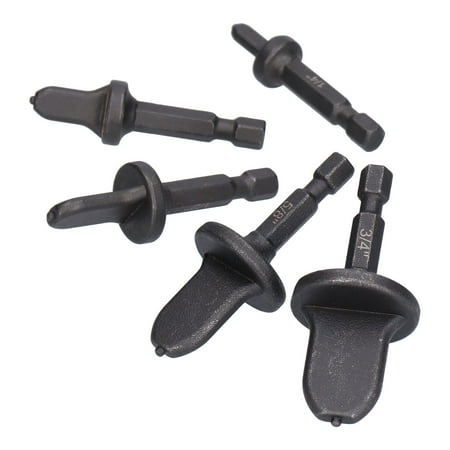

5Pcs Tube Expander Set 1/4in Hex Handle High Carbon Steel Pipe Swaging Bits for Air Conditioner