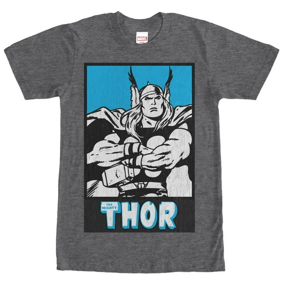 Men's Marvel Mighty Thor Ready for Battle Graphic Tee Charcoal Heather Small